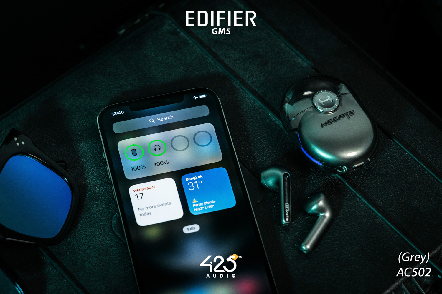 Edifier GM5,true wireless,gaming,bluetooth 5.2,game mode,ipx5,grey,silver,หูฟังไร้สาย,หูฟังเล่นเกมส์,คุยโทรศัพท์ชัด