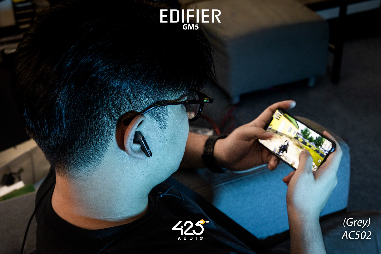Edifier GM5,true wireless,gaming,bluetooth 5.2,game mode,ipx5,grey,silver,หูฟังไร้สาย,หูฟังเล่นเกมส์,คุยโทรศัพท์ชัด