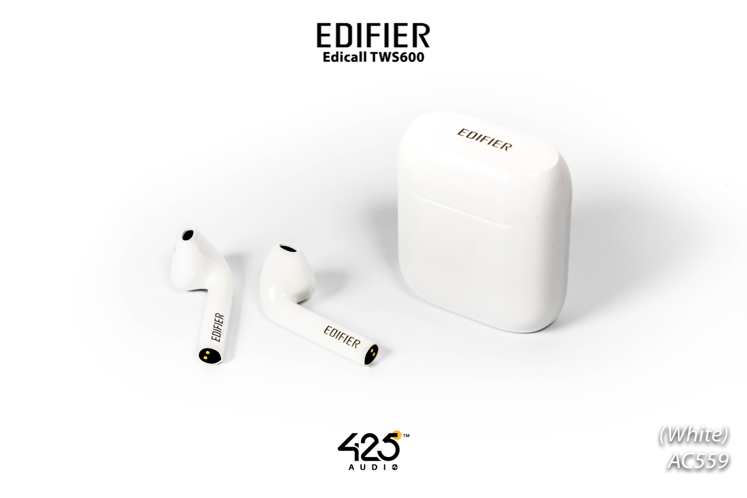 หูฟังไร้สาย true wireless ทรง earbud ไมค์โครโฟนคุยโทรศัพท์ พร้อมระบบตัดเสียงรบกวนคุณภาพสูง Elacoc Voxplus เสริมเสียงพูดด้วยเซนเซอร์ตรวจจับการพูด Bone conduction รองรับชุดคำสั่งเสียง LHDC ให้คุณภาพเสียงระดับ Hi-Res ไดร์เวอร์ไดนามิคขนาด 13 มม. เชื่อมต่อด้วย Bluetooth 5.0&nbsp; แบตเตอรี่สูงสุด 4+20 ชม. รวมสูงสุด 24 ชั่วโมง รองรับ Wireless Charging รองรับแอพพลิเคชัน Edifier Connect (iOS & Android)