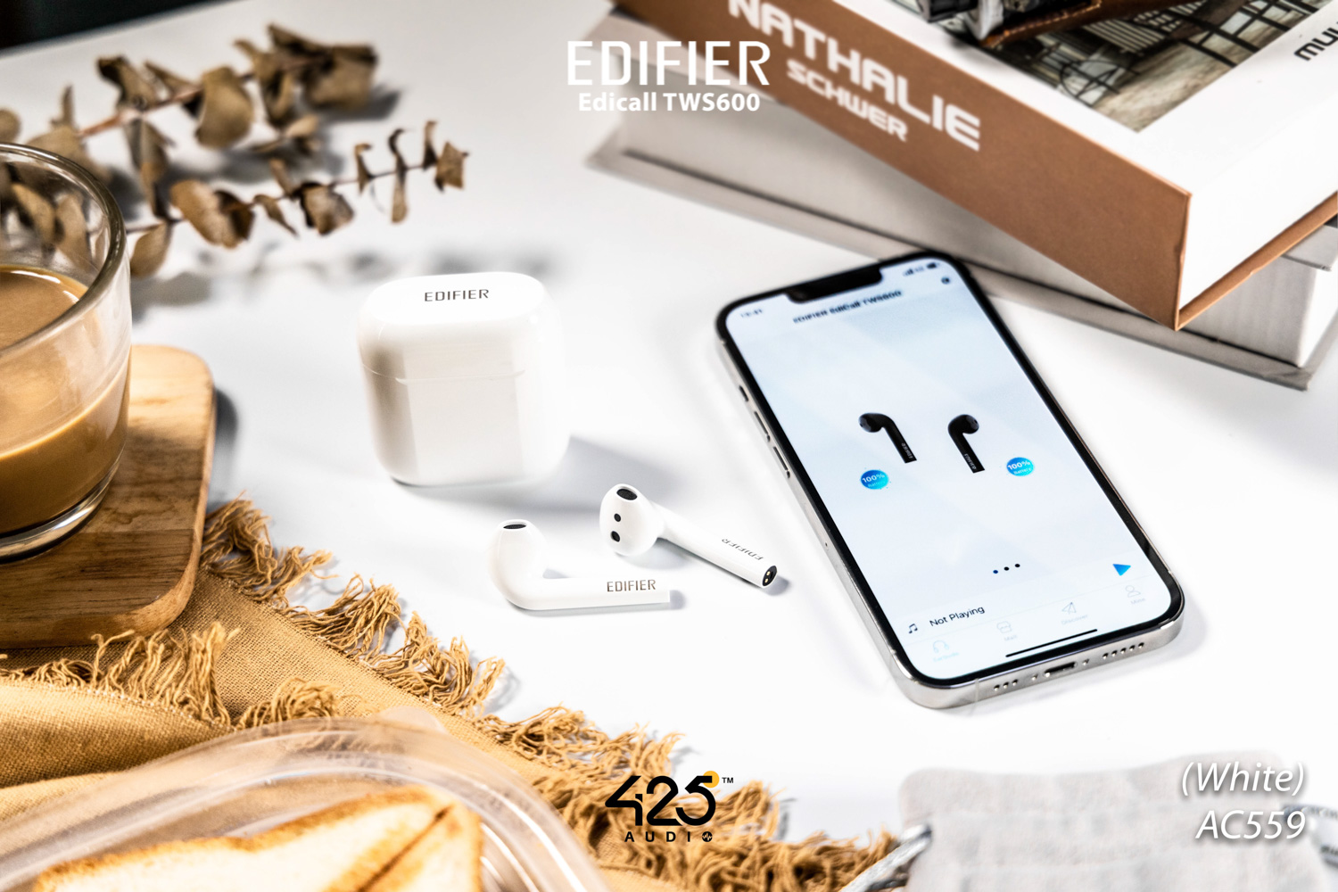 หูฟังไร้สาย true wireless ทรง earbud ไมค์โครโฟนคุยโทรศัพท์ พร้อมระบบตัดเสียงรบกวนคุณภาพสูง Elacoc Voxplus เสริมเสียงพูดด้วยเซนเซอร์ตรวจจับการพูด Bone conduction รองรับชุดคำสั่งเสียง LHDC ให้คุณภาพเสียงระดับ Hi-Res ไดร์เวอร์ไดนามิคขนาด 13 มม. เชื่อมต่อด้วย Bluetooth 5.0&nbsp; แบตเตอรี่สูงสุด 4+20 ชม. รวมสูงสุด 24 ชั่วโมง รองรับ Wireless Charging รองรับแอพพลิเคชัน Edifier Connect (iOS & Android)