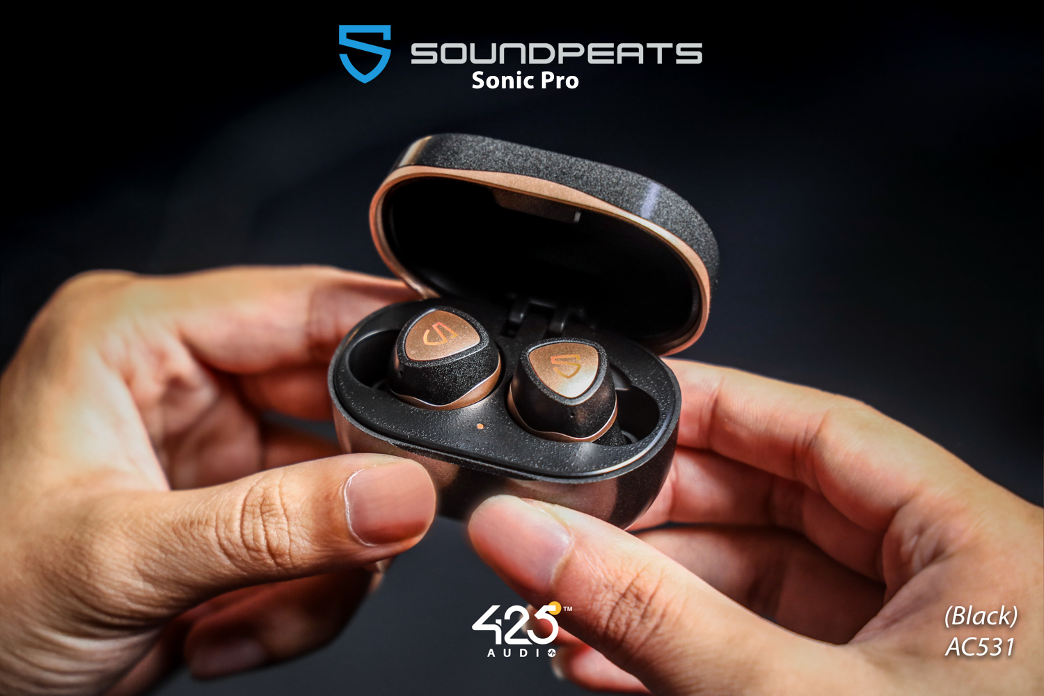 soundpeats sonic pro,soundpeats,black,bluetooth,5.2,aptx adaptive,dual ba,low latency game mode,เสียงดี,เบสหนัก