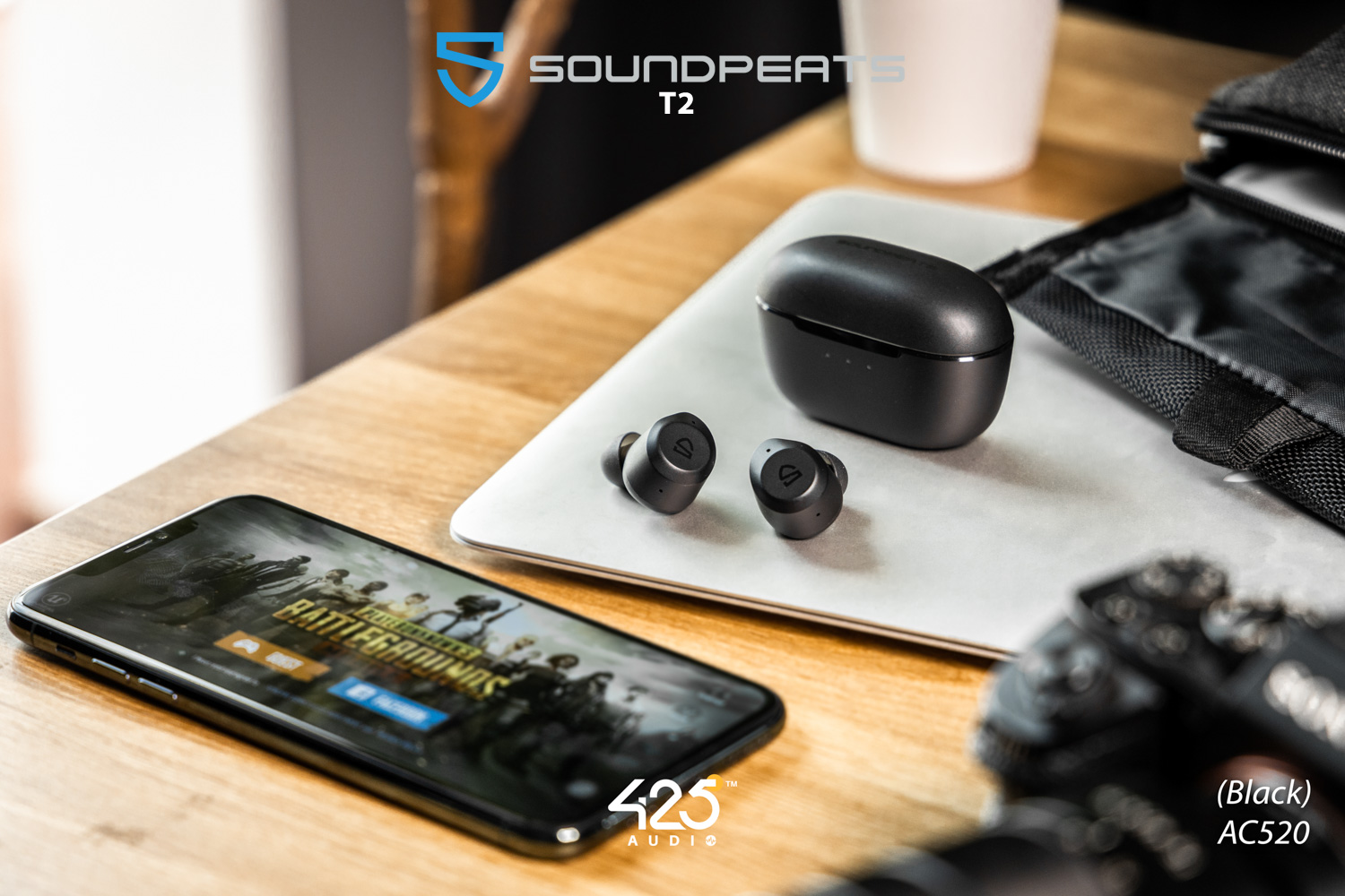 soundpeats t2, soundpeats, t2 active noise cancelling, ตัดเสียงรอบข้าง, ตัดเสียงรบกวน หูฟังไร้สาย, true wireless, Black Bluetooth, Bluetooth 5.1, IPX5 เสียงดี, เบสหนัก, ราคาถูก