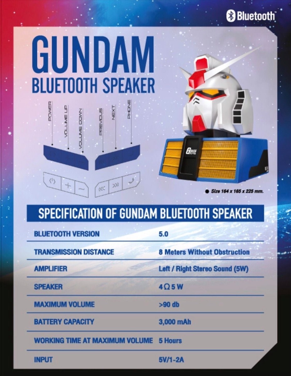 gundum rx-78-2 bluetooth speaker