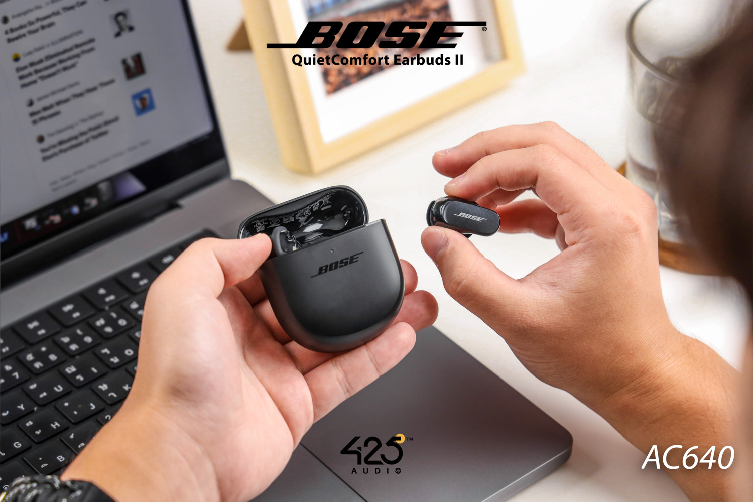 Bose QuietComfort Earbuds II,True Wireless,หูฟังไร้สาย,หูฟังบลูทูธ,หูฟังตัดเสียงรบกวน Earbuds,Active Noise Cancelling,fast charge,หูฟังไมค์ดี