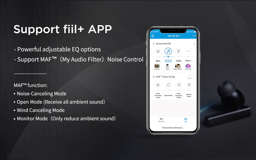 FIIL CC Pro,True Wireless,หูฟังไร้สาย,หูฟังบลูทูธ,หูฟัง in-ear,bluetooth 5.2,noise cancelling mic,หูฟังเสียงดี