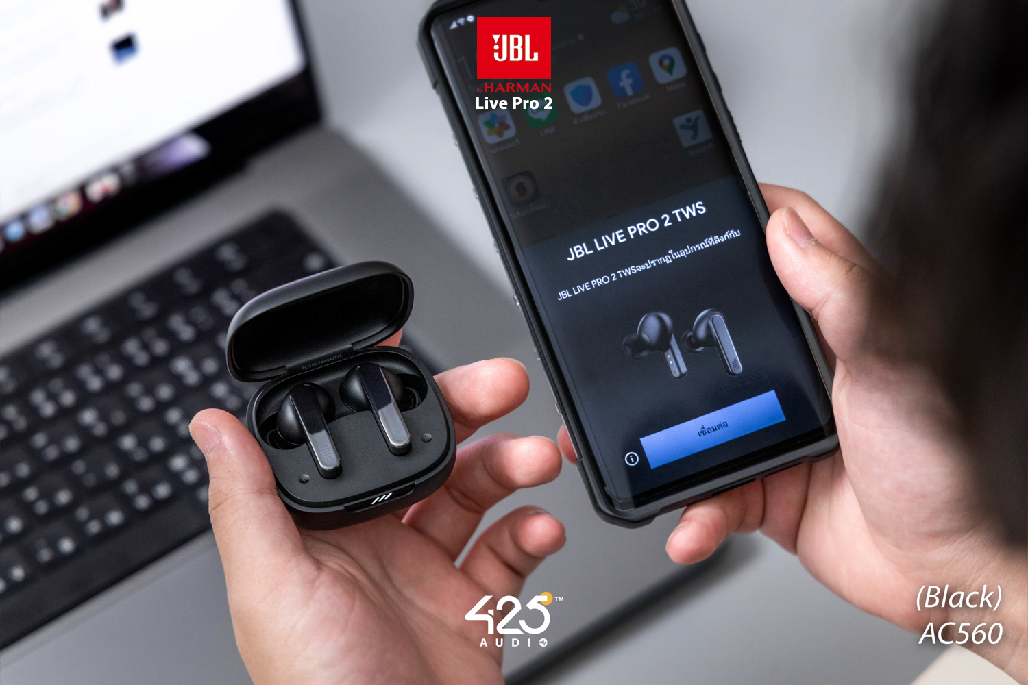 JBL Live Pro 2,True Wireless,หูฟังไร้สาย,หูฟังบลูทูธ,หูฟังตัดเสียงรบกวน,Active Noise Cancelling,6 Mic,หูฟังไมค์ดี