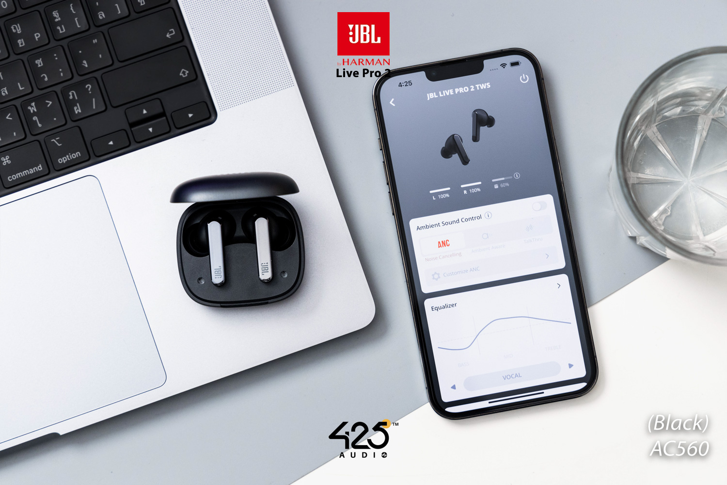 JBL Live Pro 2,True Wireless,หูฟังไร้สาย,หูฟังบลูทูธ,หูฟังตัดเสียงรบกวน,Active Noise Cancelling,6 Mic,หูฟังไมค์ดี