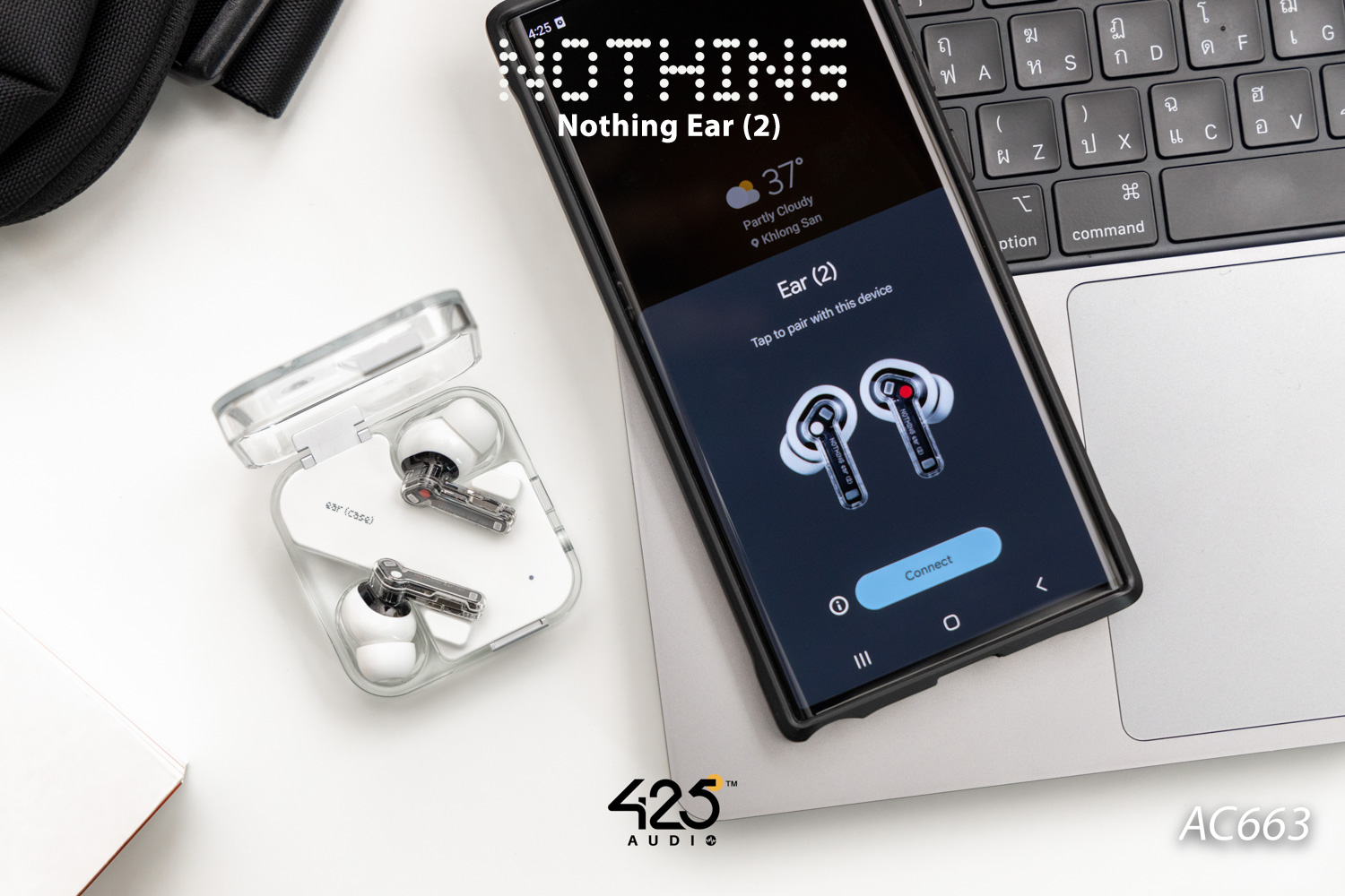Nothing Ear (2),True Wireless,หูฟังไร้สาย,หูฟังบลูทูธ,หูฟัง In-Ear,fast pair,fast charge,wireless charge
