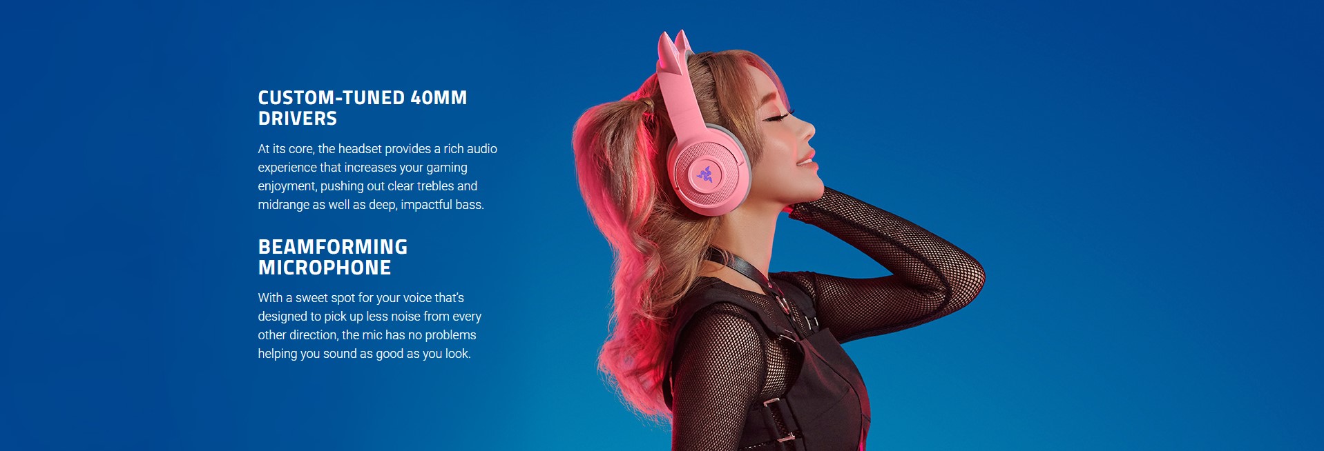 Razer Kraken BT Kitty Edition,Headset,หูฟังไร้สาย,หูฟังเสียงดี,headphones,หูฟังบลูทูธ,หูฟังครอบหู,หูฟังเกมมิ่ง
