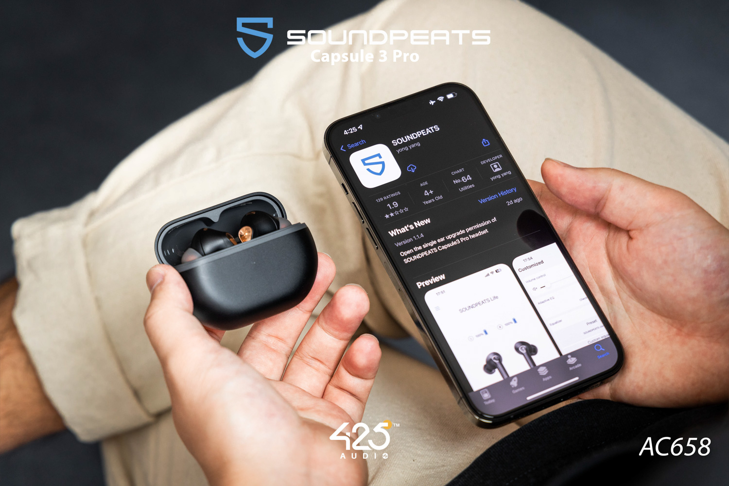 SoundPEATS Capsule 3 Pro,True Wireless,หูฟังไร้สาย,หูฟังบลูทูธ,หูฟังตัดเสียงรบกวน,Active Noise Cancelling,Ambient Mode,หูฟังไมค์ดี