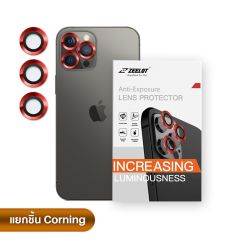 Zeelot Lens Protector ( กระจกกันรอยเลนส์กล้อง iPhone 12 Pro Max )-Red (แดง)
