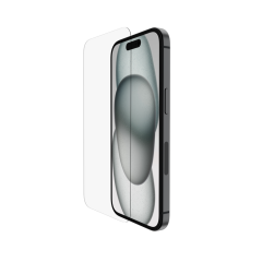 Belkin SCREENFORCE UltraGlass 2 Screen Protector with Anti-Microbial (Box) กระจกกันรอยเต็มจอแบบใส - iPhone 15