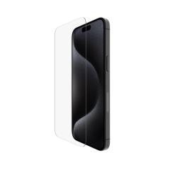 Belkin SCREENFORCE UltraGlass 2 Screen Protector with Anti-Microbial (Box) กระจกกันรอยเต็มจอแบบใส - iPhone 15 Pro Max