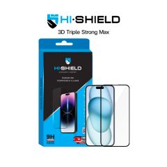 Hishield 3D Triple Strong Max Black - ฟิล์มกระจกแบบเต็มจอ iPhone 15