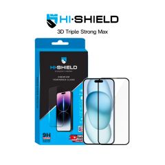 Hishield 3D Triple Strong Max Black - ฟิล์มกระจกแบบเต็มจอ iPhone 15 Plus