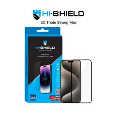 Hishield 3D Triple Strong Max Black - ฟิล์มกระจกแบบเต็มจอ iPhone 15 Pro
