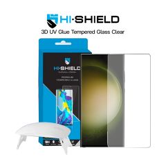 Hishield 3D UV Glue Tempered Glass Clear - กระจกกันรอยหน้าจอ S23 Ultra แบบใส