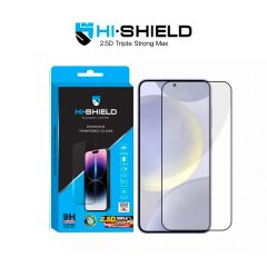 Hishield 2.5D Triple Strong Max กระจกกันรอยเต็มจอแบบใสขอบดำ - Galaxy S24+