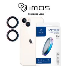 imos Sapphire PVDSS Stainless Pro Lens Ring กระจกกันรอยเลนส์กล้อง iPhone 14 / iPhone 14 Plus - Titanium Flamed