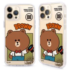 Line Friends Clear Jelly เคส iPhone 13 Pro - Brown