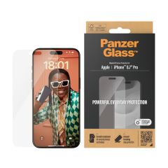 PanzerGlass Classic Fit - ฟิล์มกระจกไม่เต็มจอแบบใส iPhone 15 Pro Max