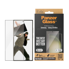 PanzerGlass Ultra Wide Fit Screen Protector with Applicator - กระจกกันรอยเต็มจอแบบใสขอบดำ Galaxy S24 Ultra