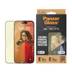 PanzerGlass Ultra Wide Fit Anti-Reflective/Bluelight with Applicator - ฟิล์มกระจกเต็มจอแบบถนอมสายตา iPhone 15 Pro