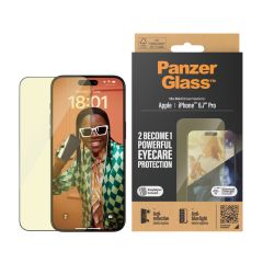 PanzerGlass Ultra Wide Fit Anti-Reflective/Bluelight with Applicator - ฟิล์มกระจกเต็มจอแบบถนอมสายตา iPhone 15 Pro Max