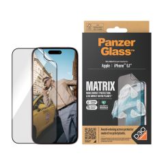 PanzerGlass Ultra Wide Fit Matrix with D3O with Applicator - ฟิล์มกันรอยเต็มจอแบบใส iPhone 15