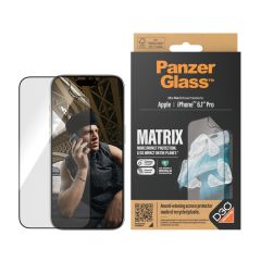 PanzerGlass Ultra Wide Fit Matrix with D3O with Applicator - ฟิล์มกันรอยเต็มจอแบบใส iPhone 15 Pro