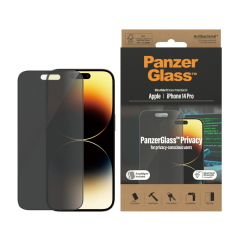 PanzerGlass Ultra Wide Fit Privacy with Applicator - ฟิล์มกระจก Privacy iPhone 14 Pro แบบเต็มจอ