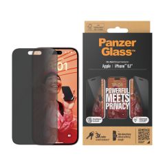 PanzerGlass Ultra Wide Fit Privacy with Applicator - ฟิล์มกระจกเต็มจอแบบ Privacy iPhone 15