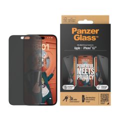 PanzerGlass Ultra Wide Fit Privacy with Applicator - ฟิล์มกระจกเต็มจอแบบ Privacy iPhone 15 Plus