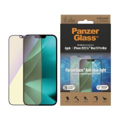 PanzerGlass Ultra Wide Fit Anti-Bluelight with Applicator - ฟิล์มกระจกถนอมสายตา iPhone 14 Plus / iPhone 13 Pro Max แบบเต็มจอ