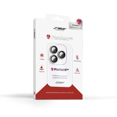 ZEELOT Pishield Titanium Alloy Lens Protector กระจกกันรอยเลนส์กล้อง iPhone 15 Pro / 15 Pro Max - Silver