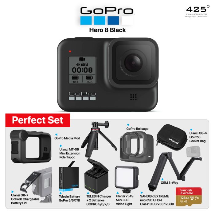 GoPro Hero8 Black Perfect Set (ชุดสมบูรณ์แบบ) รีวิวชัด คัดของดี สั่งง่าย  ส่งไว ได้ของชัวร์
