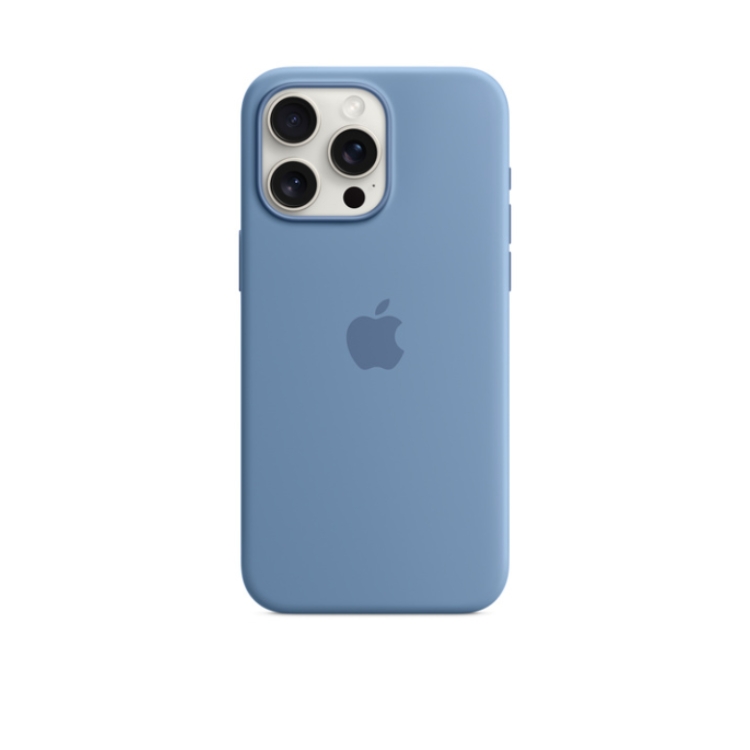 Apple Silicone Case with MagSafe เคส iPhone 15 Pro Max - Winter Blue ...