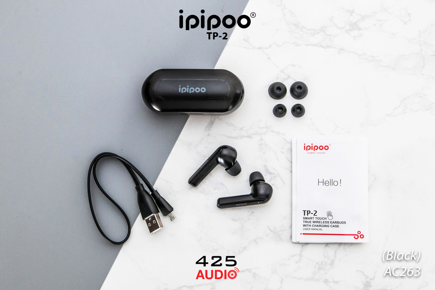 Ipipoo TP-2,TP-2,TP2,หูฟัง,หูฟังไร้สาย,True Wireless,IPX4,เสียงดี