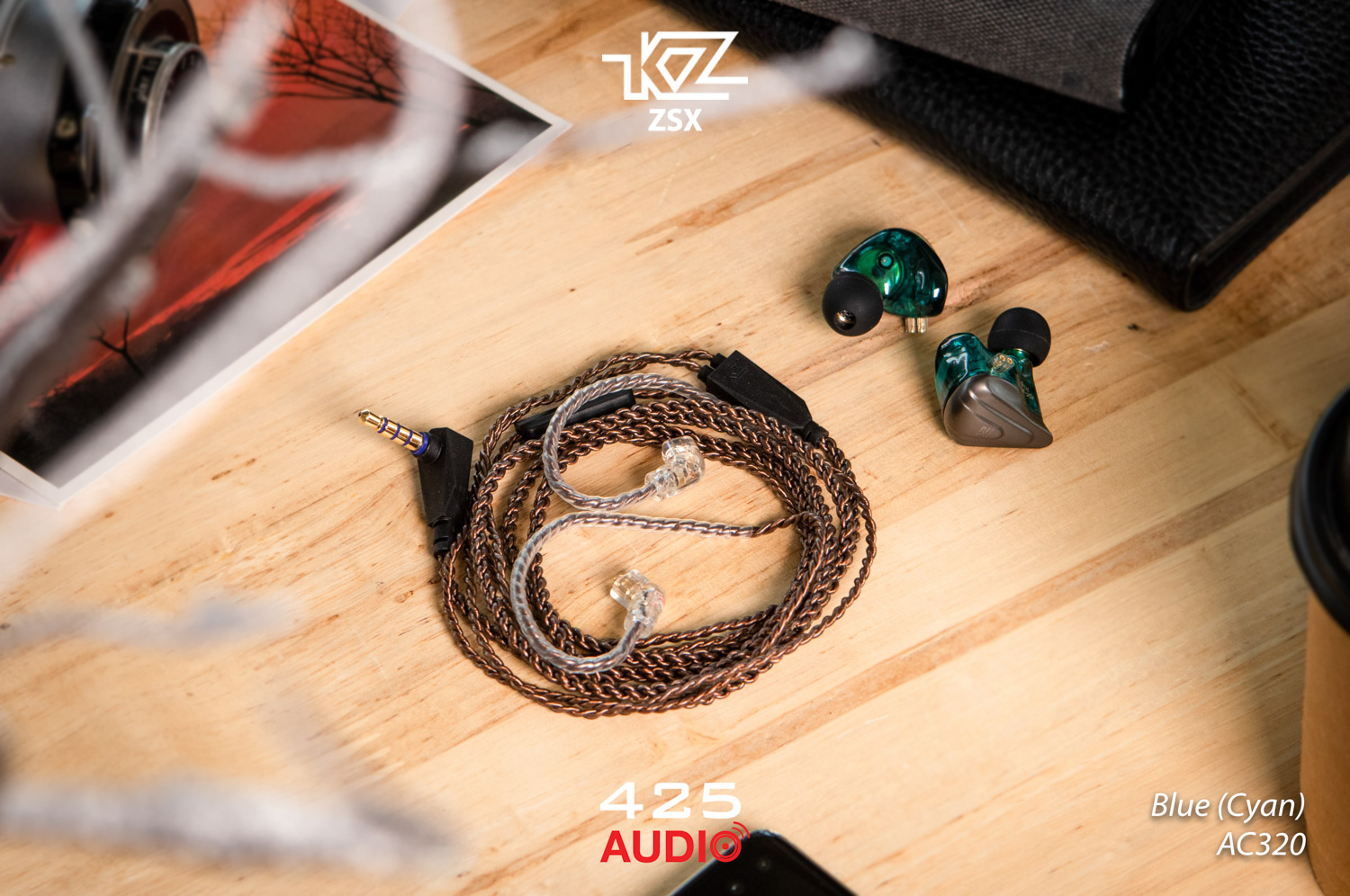 KZ Acoustics Upgrade Cable ชุบทอง-เงิน (C-Pin)