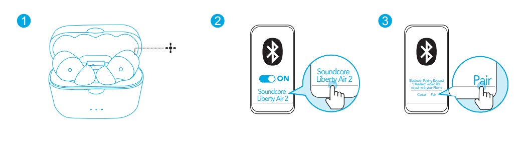anker soundcore liberty air2,liberty air 2,หูฟัง true wireless,หูฟังไร้สาย,bluetooth 5.0,กันนํ้า IPX5,คุยโทรศัพท์ชัด,เบสหนัก,เบสแน่น,wireless charging,ตัดเสียงรอบข้าง,hearid,aptX