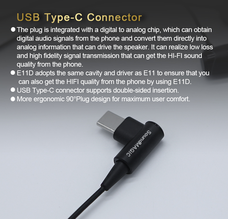 SoundMAGIC E11D,soundmagic,e11d,soundmagic e11d,inear,earphone,หูฟัง type-c,USB Type-C