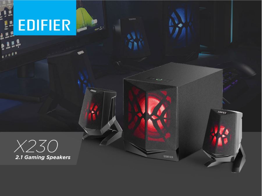 Edifier X230,edifier x230,edifier speaker,ลำโพงเกม,ลำโพงบลูทูธ,bluetooth speaker,gaming speaker,2.1 Stereo Sound