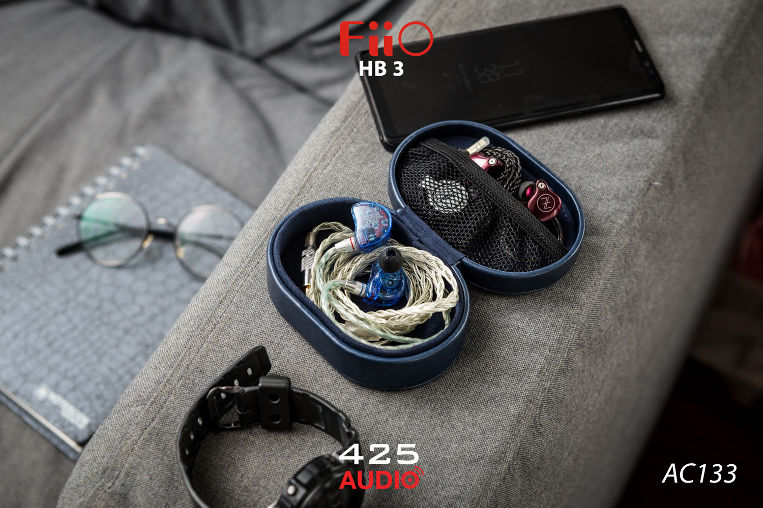 fiio,hb3,leather,box,case,in,ear,monitor,headphone,earphone,luxury