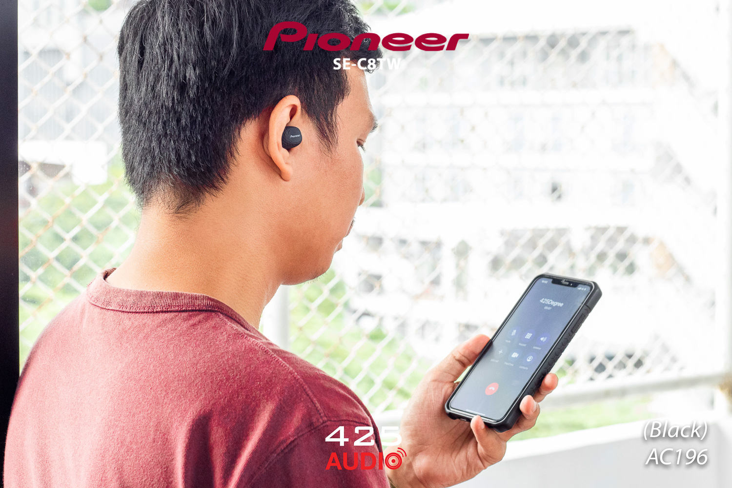 pioneer,c8,true,wireless,earbud,bass,black,japan,mic,in,ear,se,c8tw,ios,android